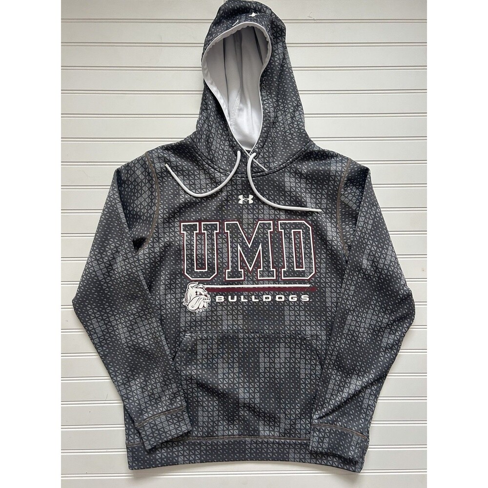 Under Armour UMD Bulldogs Performance Hoodie Gray Pullover Sweatshirt Small